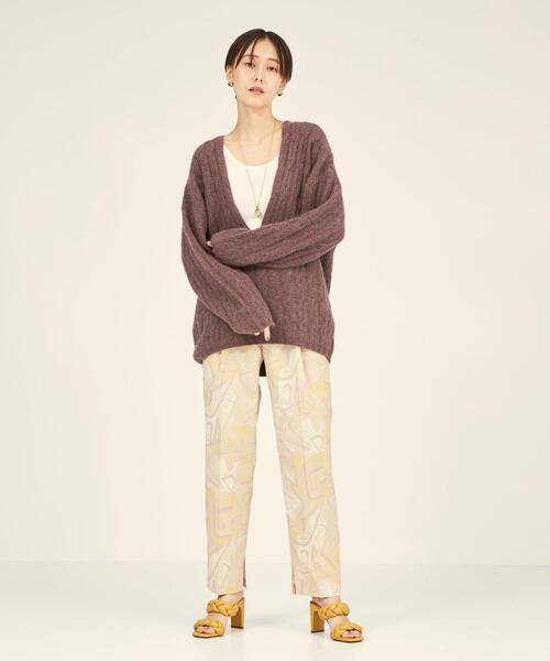 BRACTMENT（ブラクトメント）の「＜BRACTMENT(ブラクトメント)＞BM ケーブル深Vネック プルオーバー（ニット/セーター・レディース・モカ/ナチュラル/ケリー・FREE）」の8枚目の写真