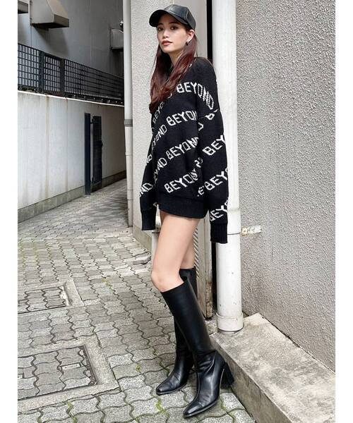 GYDA（ジェイダ）の「スクエアトゥカップヒールブーツ（ブーツ・レディース・ブラウン/ブラック・MEDIUM/SMALL/LARGE）」の9枚目の写真