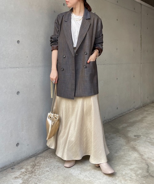 DouDou（ドゥドゥ）の「ミックスツイードジャケット（テーラードジャケット・レディース・イエロー/ブルー・FREE）」の13枚目の写真