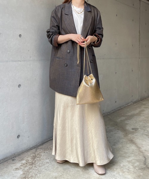 DouDou（ドゥドゥ）の「ミックスツイードジャケット（テーラードジャケット・レディース・イエロー/ブルー・FREE）」の3枚目の写真