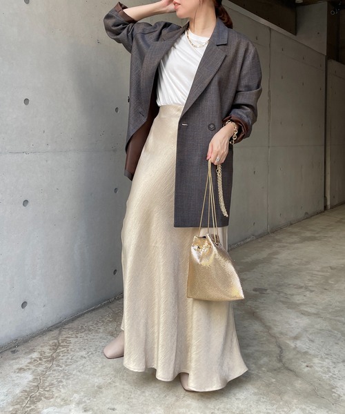 DouDou（ドゥドゥ）の「ミックスツイードジャケット（テーラードジャケット・レディース・イエロー/ブルー・FREE）」の20枚目の写真