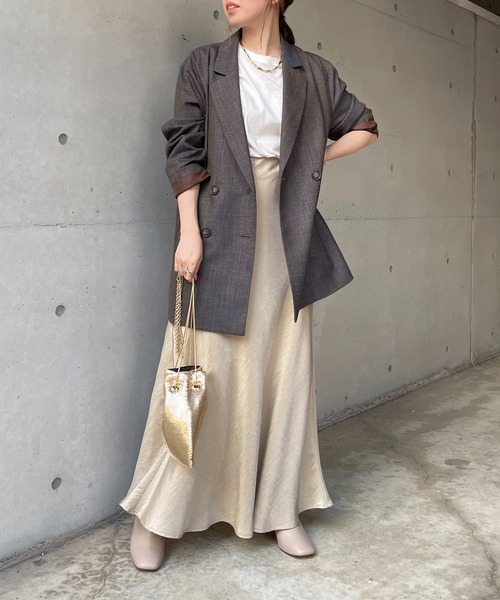 DouDou（ドゥドゥ）の「ミックスツイードジャケット（テーラードジャケット・レディース・イエロー/ブルー・FREE）」の11枚目の写真