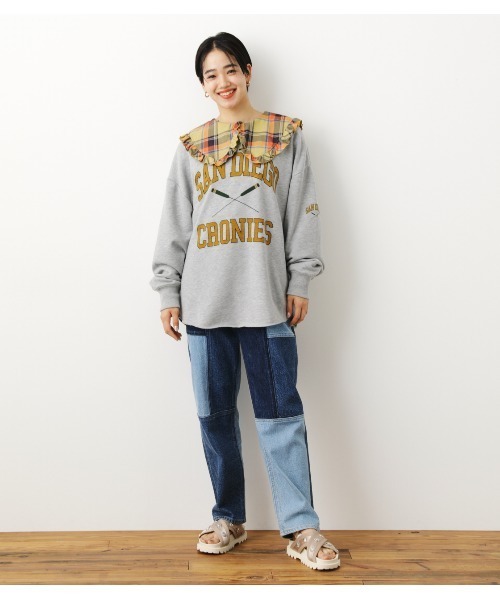 RODEO CROWNS WIDE BOWL（ロデオクラウンズワイドボウル）の「switching denim ﾊﾟﾝﾂ（デニムパンツ・レディース・ブルー・SMALL/MEDIUM/X-SMALL）」の8枚目の写真