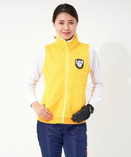 FILA(フィラ)の「【FILA GOLF/フィラゴルフ】ワッペンロゴ 裏ボア ニットフリース ベスト/防風/保温(その他アウター・レディース・ミックスグレー/ネイビー/ブルー/イエロー・LL/M/L)」の13枚目の写真