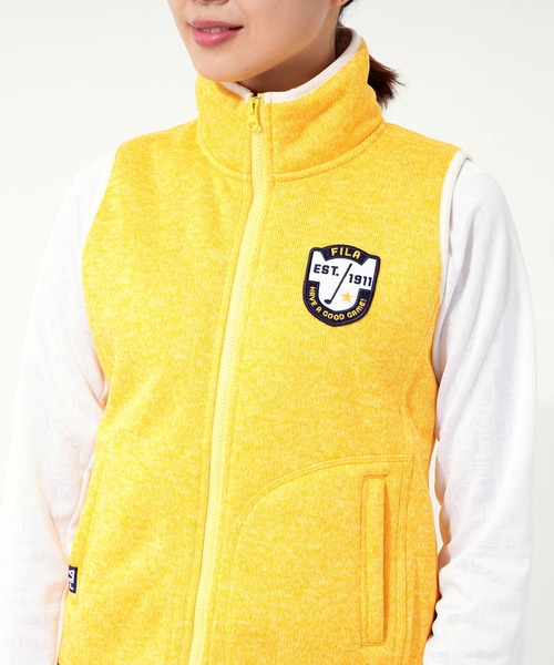 FILA(フィラ)の「【FILA GOLF/フィラゴルフ】ワッペンロゴ 裏ボア ニットフリース ベスト/防風/保温(その他アウター・レディース・ミックスグレー/ネイビー/ブルー/イエロー・LL/M/L)」の15枚目の写真