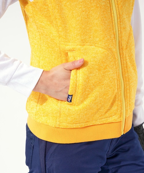 FILA(フィラ)の「【FILA GOLF/フィラゴルフ】ワッペンロゴ 裏ボア ニットフリース ベスト/防風/保温(その他アウター・レディース・ミックスグレー/ネイビー/ブルー/イエロー・LL/M/L)」の5枚目の写真