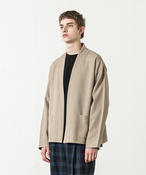 SLICK（スリック）の「シャークツイードボタンレスカーディガン（カーディガン/ボレロ・メンズ・ベージュ/ブラウン/チャコールグレー・1/2）」の18枚目の写真