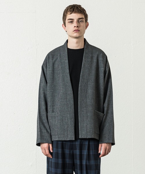 SLICK（スリック）の「シャークツイードボタンレスカーディガン（カーディガン/ボレロ・メンズ・ベージュ/ブラウン/チャコールグレー・1/2）」の22枚目の写真