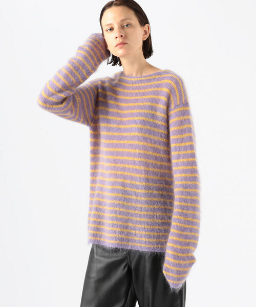 BACCA（バッカ）の「モヘヤ バスクボーダーニット（ニット/セーター・レディース・パープル系その他2/ブルー系その他3・S）」の4枚目の写真