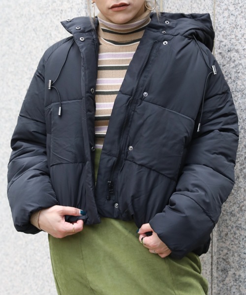 ap retro（アプレトロ）の「エコダウンブルゾン（ダウンジャケット/コート・レディース・アイボリー/ブラック/ベージュ・FREE）」の8枚目の写真