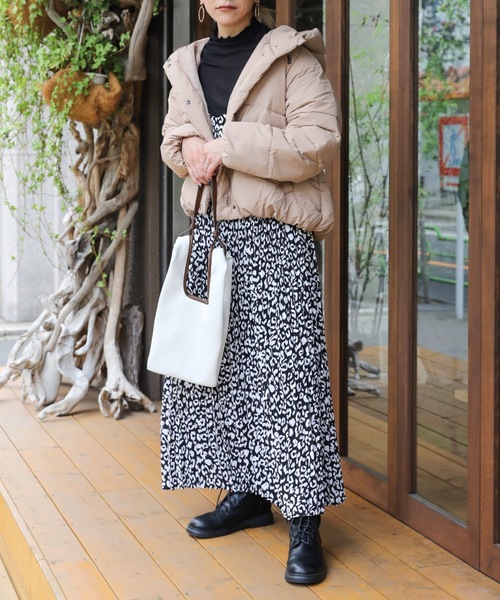 ap retro（アプレトロ）の「エコダウンブルゾン（ダウンジャケット/コート・レディース・アイボリー/ブラック/ベージュ・FREE）」の12枚目の写真