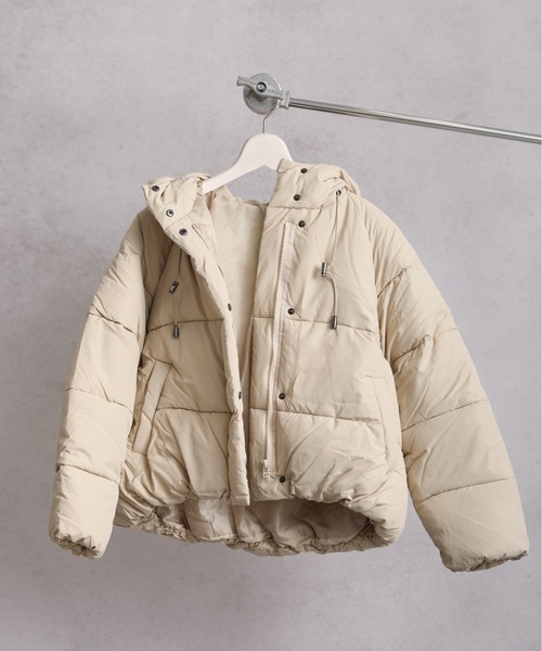 ap retro（アプレトロ）の「エコダウンブルゾン（ダウンジャケット/コート・レディース・アイボリー/ブラック/ベージュ・FREE）」の15枚目の写真