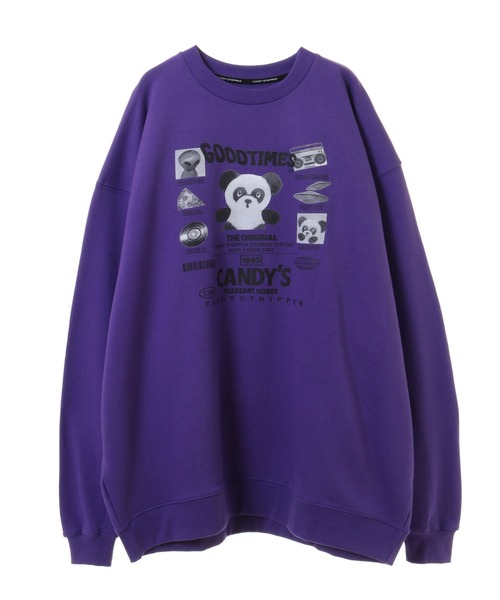 Candy Stripper（キャンディストリッパー）の「GOODTIMES SWEAT ワンピース（ワンピース・レディース・ブラック/パープル/アイボリー・2）」の3枚目の写真
