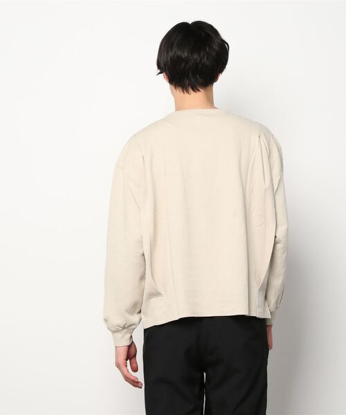 Universal Style Wear(ユニバーサルスタイルウェア)の「Universal Style Wear ヘビースムース サイドタック ロンT(Tシャツ/カットソー・メンズ・グレイッシュベージュ/ブラック/ホワイト/オリーブ・MEDIUM/LARGE/X-LARGE)」の7枚目の写真