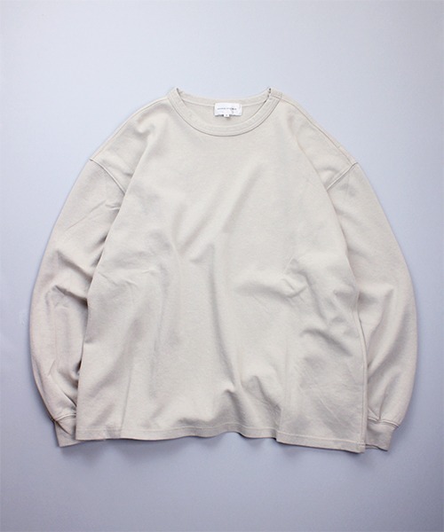 Universal Style Wear(ユニバーサルスタイルウェア)の「Universal Style Wear ヘビースムース サイドタック ロンT(Tシャツ/カットソー・メンズ・グレイッシュベージュ/ブラック/ホワイト/オリーブ・MEDIUM/LARGE/X-LARGE)」の9枚目の写真