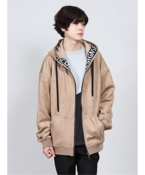 semantic design（セマンティックデザイン）の「セマンティックデザイン/semantic design フェイクスエード ロゴトリミング BIGパーカー（パーカー・メンズ・ベージュ/ブラック・LARGE/MEDIUM/S）」の16枚目の写真