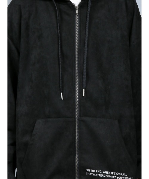 semantic design（セマンティックデザイン）の「セマンティックデザイン/semantic design フェイクスエード ロゴトリミング BIGパーカー（パーカー・メンズ・ベージュ/ブラック・LARGE/MEDIUM/S）」の13枚目の写真