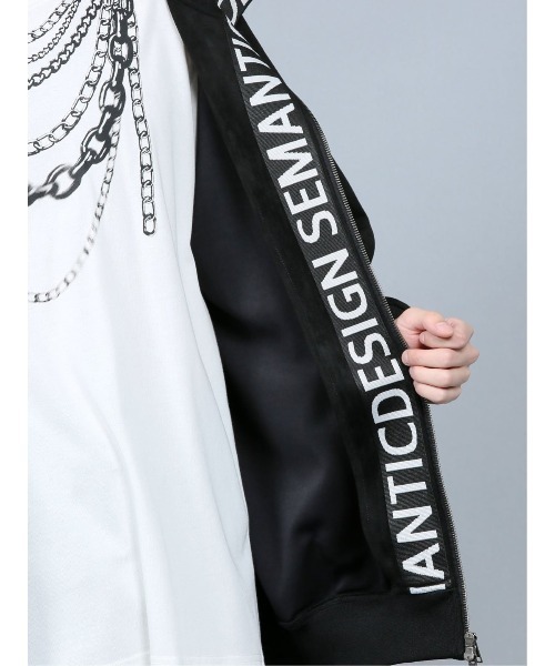 semantic design（セマンティックデザイン）の「セマンティックデザイン/semantic design フェイクスエード ロゴトリミング BIGパーカー（パーカー・メンズ・ベージュ/ブラック・LARGE/MEDIUM/S）」の12枚目の写真