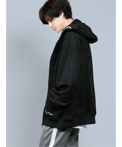 semantic design（セマンティックデザイン）の「セマンティックデザイン/semantic design フェイクスエード ロゴトリミング BIGパーカー（パーカー・メンズ・ベージュ/ブラック・LARGE/MEDIUM/S）」の7枚目の写真