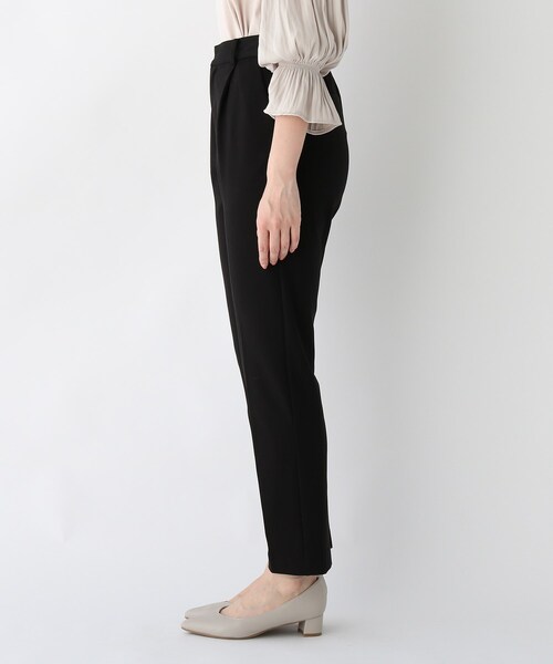 index（インデックス）の「◆DELEGANT ポンチテーパードパンツ【WEB限定アイテム】（スーツパンツ・レディース・ブラック系1/ブラック/ダークグレー・38/42/36/40）」の7枚目の写真