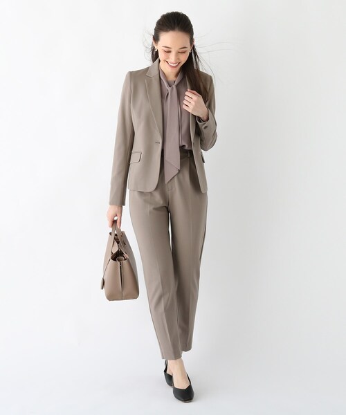 index（インデックス）の「◆DELEGANT ポンチテーパードパンツ【WEB限定アイテム】（スーツパンツ・レディース・ブラック系1/ブラック/ダークグレー・38/42/36/40）」の12枚目の写真