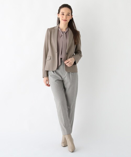 index（インデックス）の「◆DELEGANT ポンチテーパードパンツ【WEB限定アイテム】（スーツパンツ・レディース・ブラック系1/ブラック/ダークグレー・38/42/36/40）」の14枚目の写真