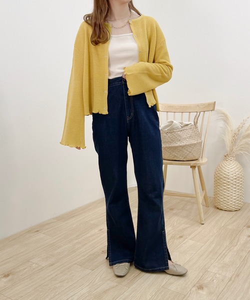 apres jour clair(アプレジュールクレア)の「【apres jour clair】ワッフルニットカーディガン(Tシャツ/カットソー・レディース・ベージュ/アイボリー/クリーム・フリー/X-LARGE)」の20枚目の写真