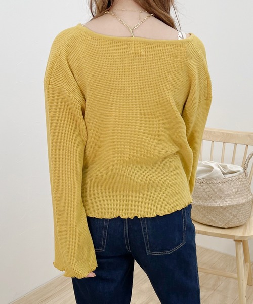 apres jour clair(アプレジュールクレア)の「【apres jour clair】ワッフルニットカーディガン(Tシャツ/カットソー・レディース・ベージュ/アイボリー/クリーム・フリー/X-LARGE)」の19枚目の写真