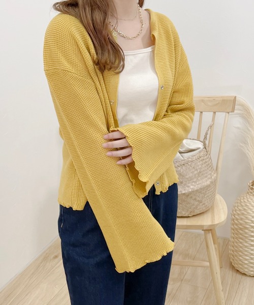 apres jour clair(アプレジュールクレア)の「【apres jour clair】ワッフルニットカーディガン(Tシャツ/カットソー・レディース・ベージュ/アイボリー/クリーム・フリー/X-LARGE)」の17枚目の写真