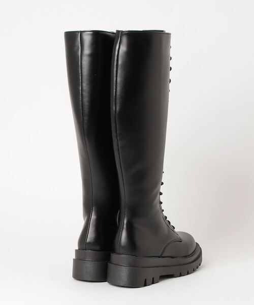 WEGO（ウィゴー）の「WEGO/レースアップロングブーツ（ブーツ・レディース・ブラック/ホワイト・MEDIUM/LARGE）」の11枚目の写真