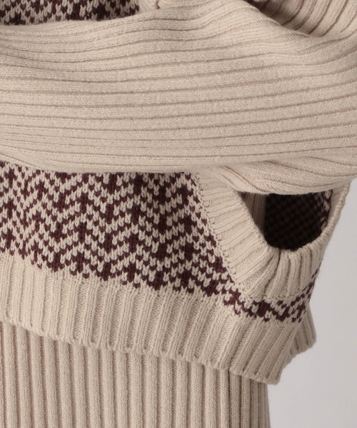 LOWRYS FARM（ローリーズファーム）の「ガラニットベスト2Pワンピース　235999（ワンピース・レディース・アイボリー/ブラック/ダークブラウン/グリーン・FREE）」の16枚目の写真