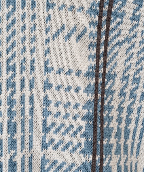 SPIRALGIRL（スパイラルガール）の「チェック柄ジャガードニットワンピース（ワンピース・レディース・ベージュ/ブルー/ブラック・FREE）」の14枚目の写真