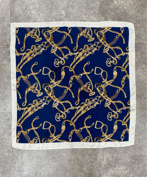 Ellno Loset（エルノロゼット）の「アソート柄スカーフ（バンダナ/スカーフ・メンズ・グリーン/アイボリー/ネイビー/ブラック/カーキ/キャメル・FREE）」の8枚目の写真