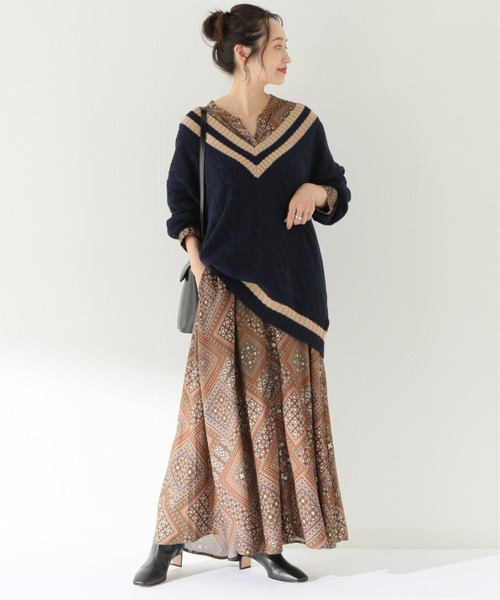 セール Deveaux ペイズリーパターンワンピース をセール価格で購入できます Iena ワンピース ペイズリーパターンワンピース ワンピース Iena スローブイエナ のワンピース Deveaux Iena スローブイエナ のファッション Slobe 一流の