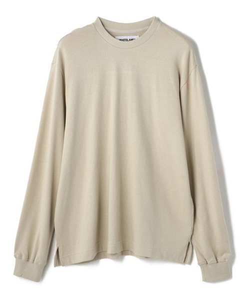 WHITELAND（ホワイトランド）の「WHITELAND/ホワイトランド/タグロングスリーブTシャツ/TAG LS/TEE（Tシャツ/カットソー・レディース・ベージュ/チャコール・FREE）」の2枚目の写真