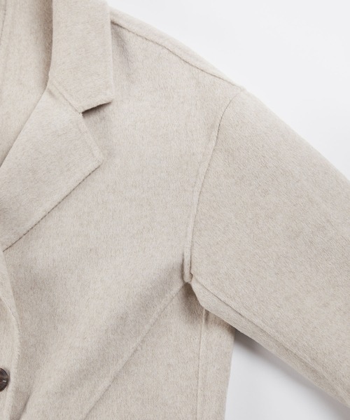 SAISON DE PAPILLON（セゾンドパピヨン）の「ウール混ダブルフェイスPコート（ピーコート・レディース・ブラウン/ベージュ・フリー）」の11枚目の写真