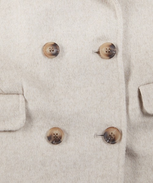 SAISON DE PAPILLON（セゾンドパピヨン）の「ウール混ダブルフェイスPコート（ピーコート・レディース・ブラウン/ベージュ・フリー）」の5枚目の写真