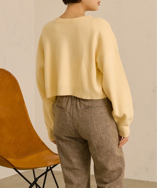 Ambre Neige（アンブルネージュ）の「2WAYドットボタンカーデ／【WEB/EC限定商品】（カーディガン/ボレロ・レディース・ダークブラウン/アイボリー・FREE）」の6枚目の写真
