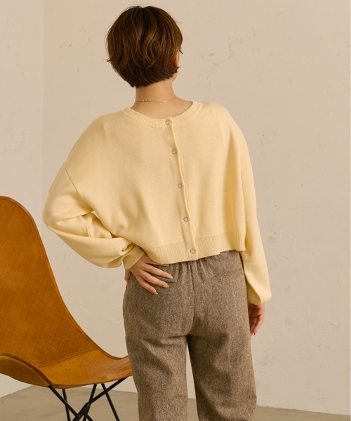 Ambre Neige（アンブルネージュ）の「2WAYドットボタンカーデ／【WEB/EC限定商品】（カーディガン/ボレロ・レディース・ダークブラウン/アイボリー・FREE）」の16枚目の写真