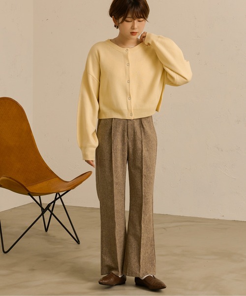 Ambre Neige（アンブルネージュ）の「2WAYドットボタンカーデ／【WEB/EC限定商品】（カーディガン/ボレロ・レディース・ダークブラウン/アイボリー・FREE）」の10枚目の写真