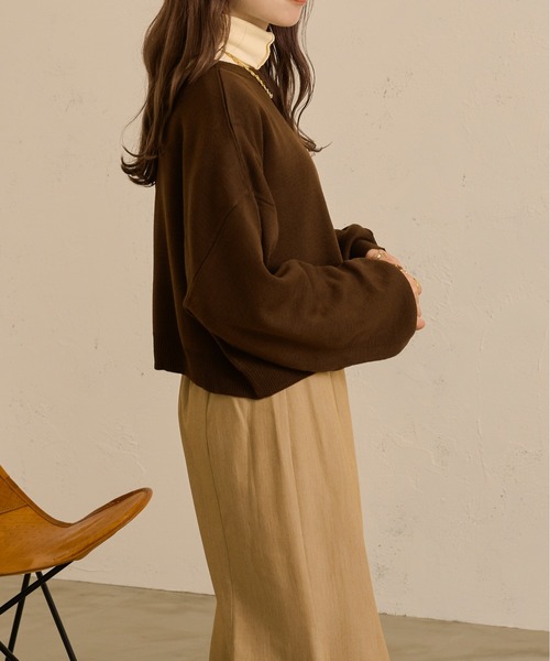 Ambre Neige（アンブルネージュ）の「2WAYドットボタンカーデ／【WEB/EC限定商品】（カーディガン/ボレロ・レディース・ダークブラウン/アイボリー・FREE）」の17枚目の写真