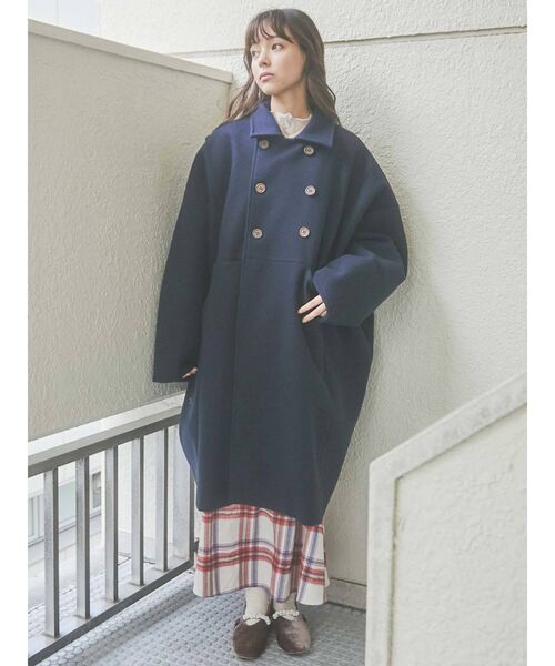 merry jenny（メリージェニー）の「more more loose コート（その他アウター・レディース・ブラック/オリーブ・FREE）」の3枚目の写真