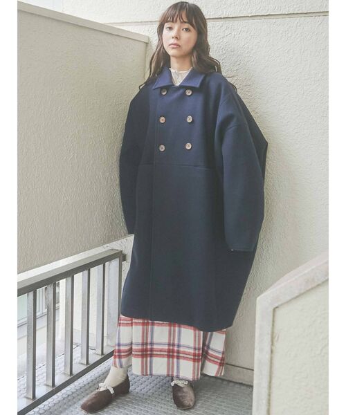 merry jenny（メリージェニー）の「more more loose コート（その他アウター・レディース・ブラック/オリーブ・FREE）」の6枚目の写真