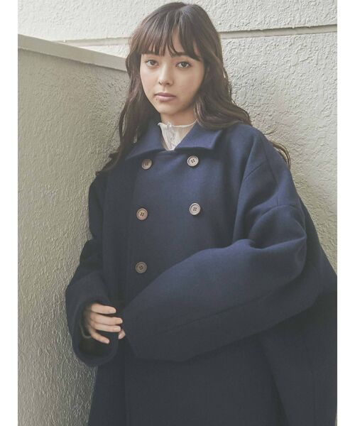 merry jenny（メリージェニー）の「more more loose コート（その他アウター・レディース・ブラック/オリーブ・FREE）」の7枚目の写真