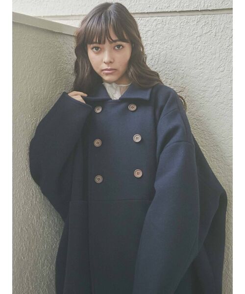 merry jenny（メリージェニー）の「more more loose コート（その他アウター・レディース・ブラック/オリーブ・FREE）」の8枚目の写真