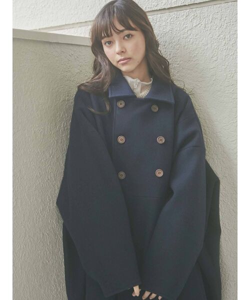 merry jenny（メリージェニー）の「more more loose コート（その他アウター・レディース・ブラック/オリーブ・FREE）」の9枚目の写真