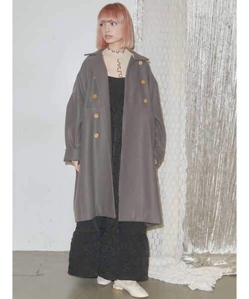 merry jenny（メリージェニー）の「more more loose コート（その他アウター・レディース・ブラック/オリーブ・FREE）」の10枚目の写真