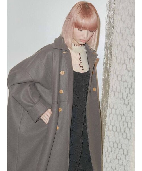 merry jenny（メリージェニー）の「more more loose コート（その他アウター・レディース・ブラック/オリーブ・FREE）」の14枚目の写真