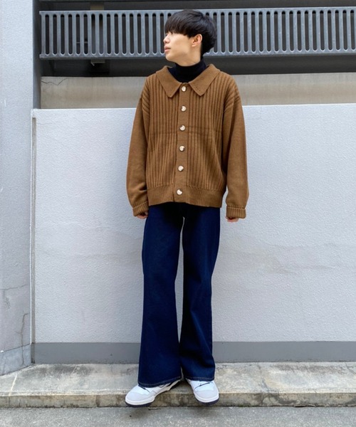 anown(アノン)の「フレアワイドデニム【ファッションインフルエンサーRyo×anown 限定コラボ】(デニムパンツ・メンズ・ブラック/インディゴブルー・S/M/L)」の10枚目の写真