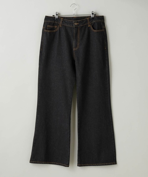 anown(アノン)の「フレアワイドデニム【ファッションインフルエンサーRyo×anown 限定コラボ】(デニムパンツ・メンズ・ブラック/インディゴブルー・S/M/L)」の11枚目の写真